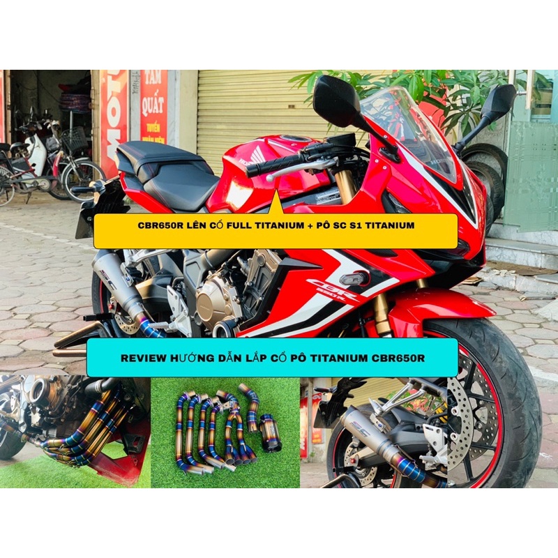 CỔ PÔ HONDA CBR650R+CB650R TITANIUM FULL SÉT