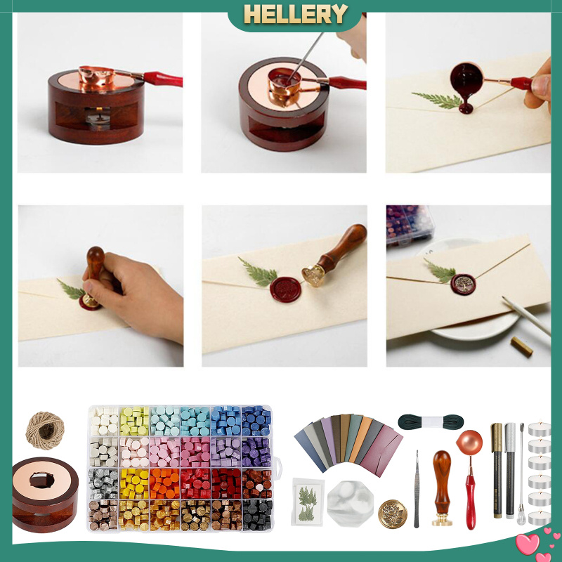 Bộ Dụng Cụ Đóng Dấu Sáp Niêm Phong Bao Thư Có Tay Cầm