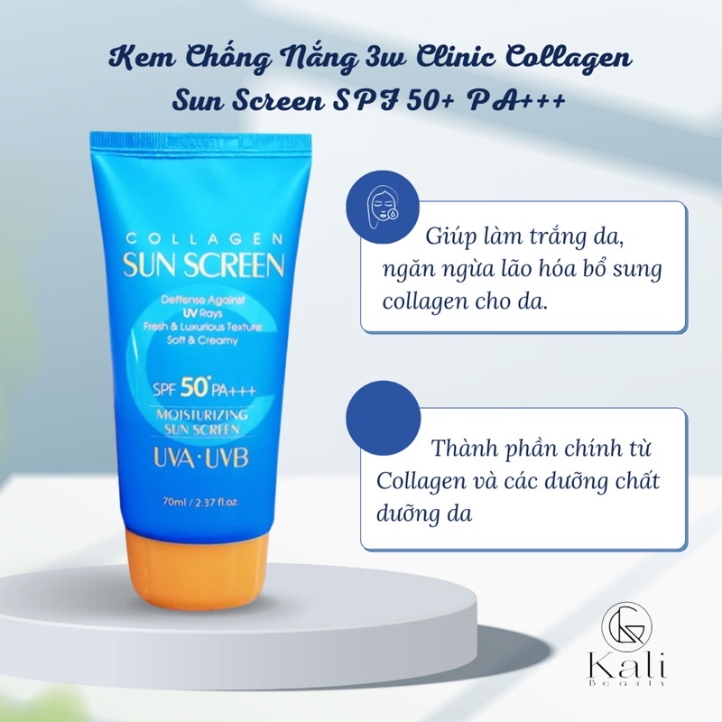 Kem chống nắng 3W Clinic Intensive UV Sunblock Cream SPF 50 PA+++