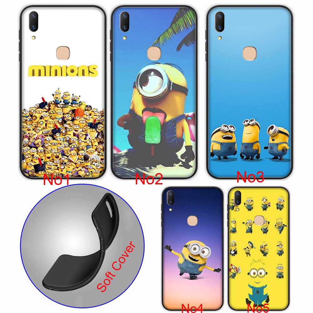 Ốp điện thoại dẻo họa tiết hoạt hình Minion cho iPhone 13 Pro Max Mini 5 5S 7 8 6 6s SE 5S Plus 115NO