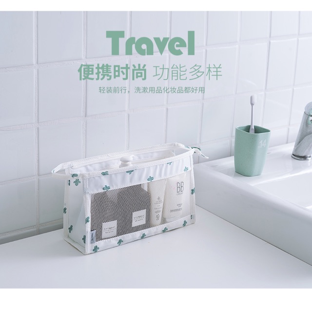 Túi vải lưới đựng đồ mỹ phẩm du lịch