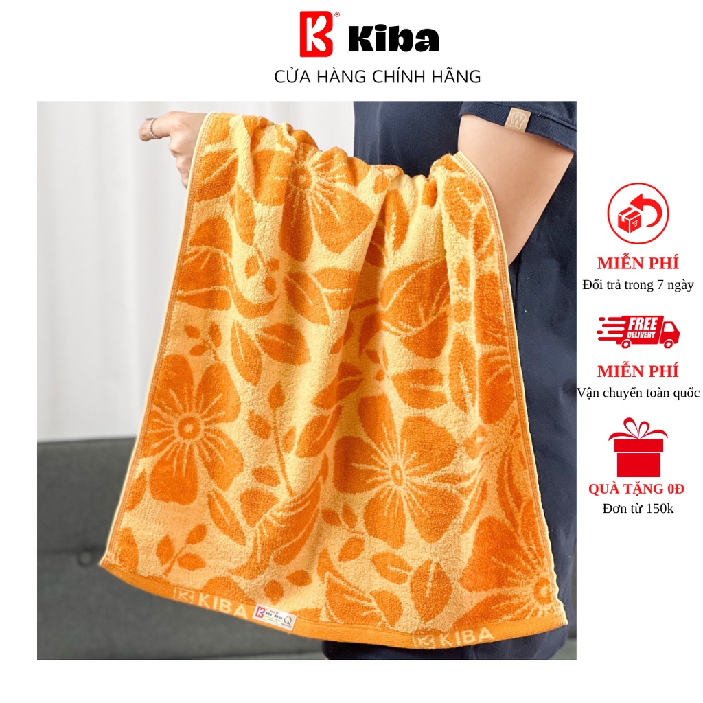 Khăn Tắm Cỡ Vừa 50x100cm KIBA Cotton Kháng Khuẩn, Dày Dặn, Êm Mềm, Thấm Hút Tốt, An Toàn Cho Da, Phù Hợp Cho Bé