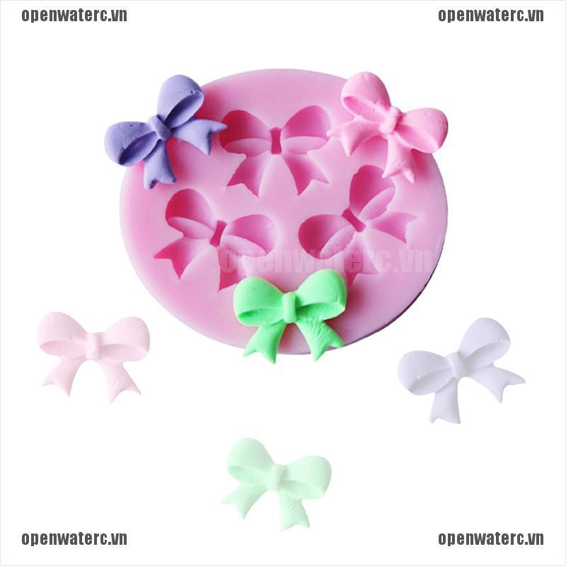 Khuôn Silicone Tạo Hình Làm Bánh Kẹo Hình Nơ 3D DIY