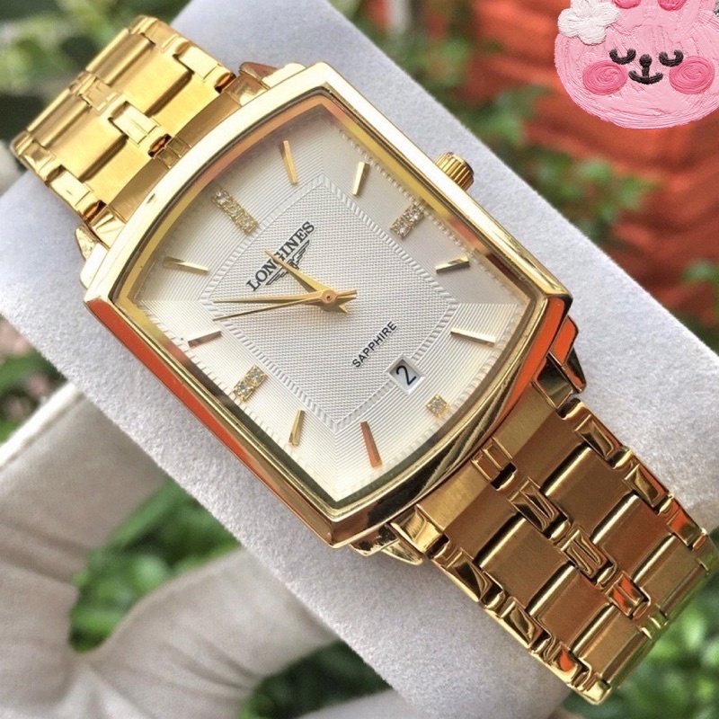 Đông hồ nam LG2002 dây kim loại dây thép chống gỉ,Mặt hình vuông-Hình tròn cổ điển sang trọng cho phái mạnh | BigBuy360 - bigbuy360.vn