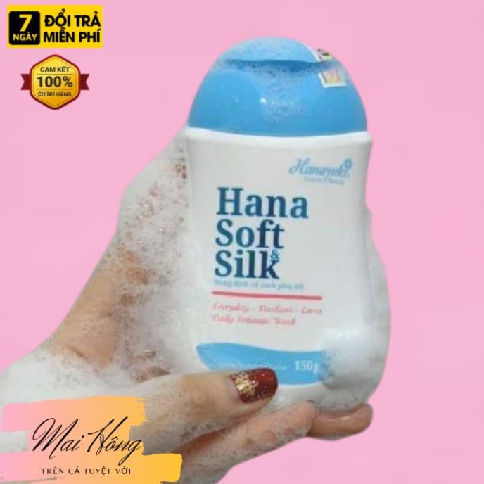 Dung dịch vệ sinh phụ nữ hana soft silk chính hãng 150ml.