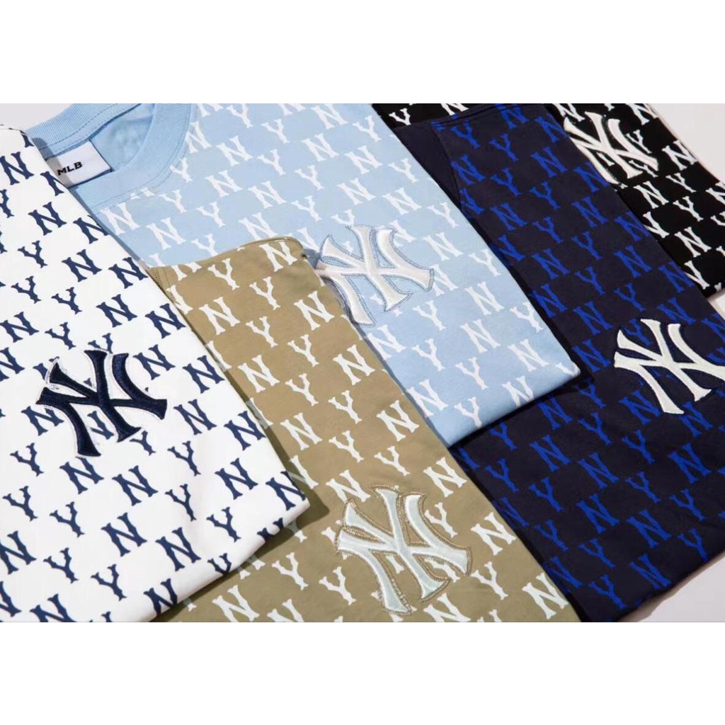 Áo Thun Tay Ngắn Thêu Chữ Thời Trang Cho Cặp Đôi mlb Áo Thun 5#