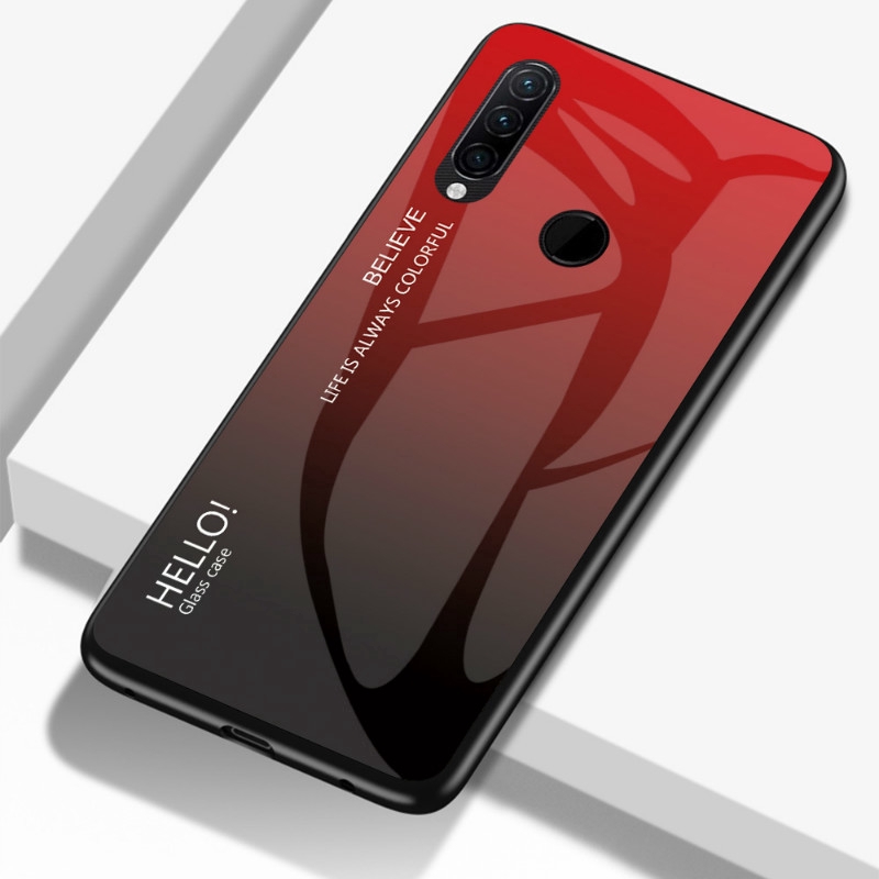 Ốp điện thoại mặt kính cường lực màu tuyến tính dành cho Lenovo Z6 Youth