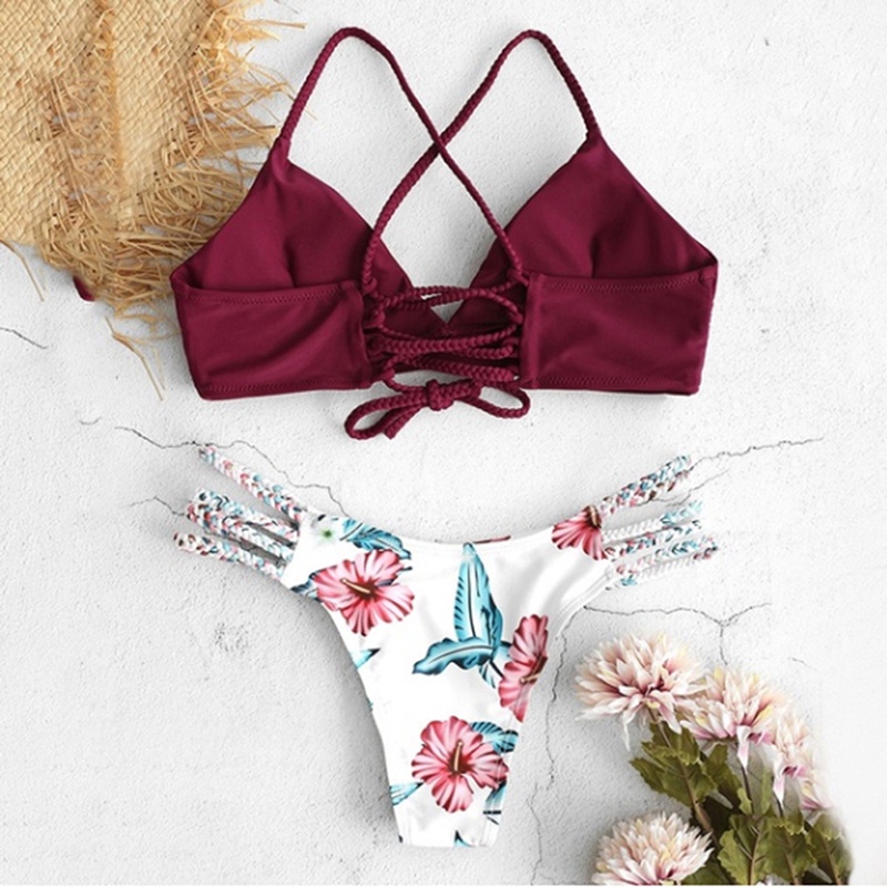 Bikini Hai Mảnh Họa Tiết Hoa Có Mút Nâng Ngực Cho Nữ | BigBuy360 - bigbuy360.vn