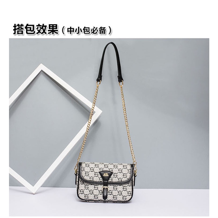 Dây Đeo Túi Xách Xích Phối Quai Da Đen 13mm L1445 - LoanTay