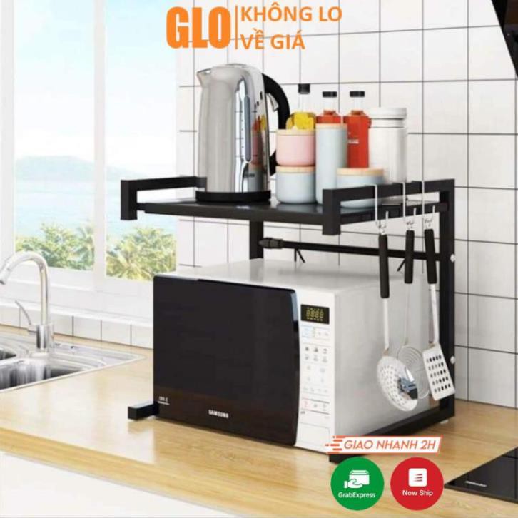 Kệ Để Lò Vi Sóng, Nồi Cơm Điện Đa Năng Khung Thép Ống Cao Cấp Chịu Lực 50kg GloMart