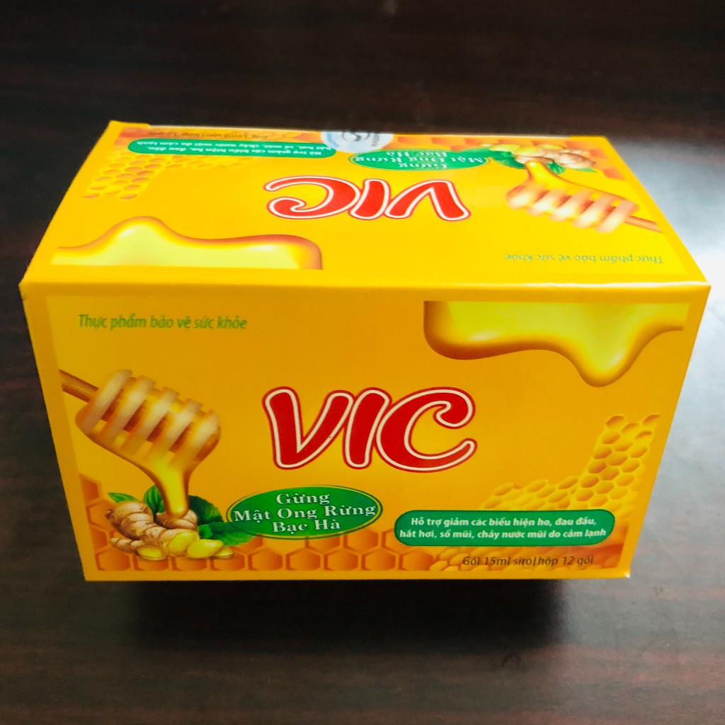 Siro VIC (Hộp 12 gói) - Hỗ trợ giảm ho, đau đầu, hắt hơi, sổ mũi, cảm lạnh - Top1 Pharmacy