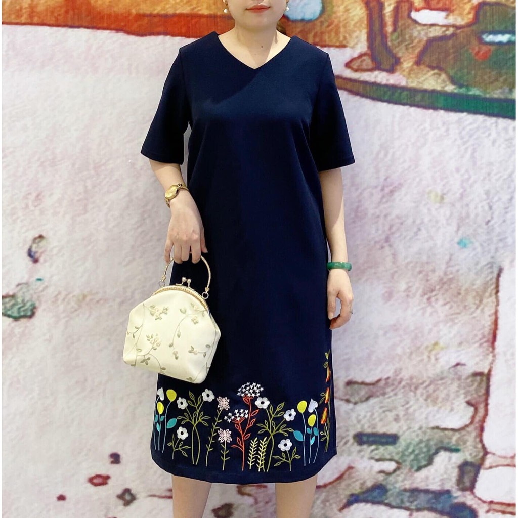 Đầm Trung Niên BIGSIZE - Thêu Chân Bông [MIU001] | BigBuy360 - bigbuy360.vn