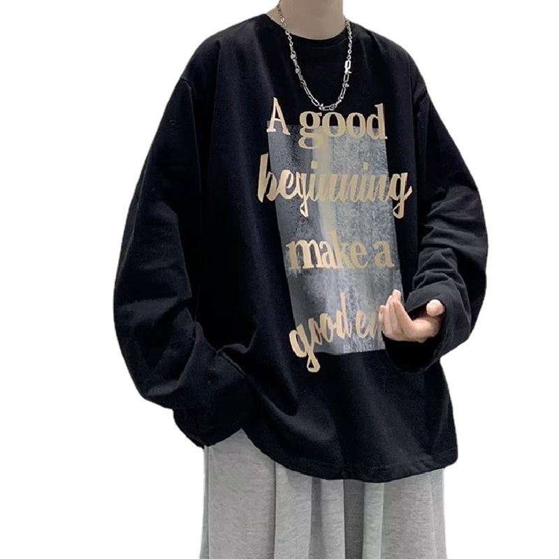 Áo Thun Dáng Rộng In Chữ Phong Cách Hip Hop Đường Phố Hàn Quốc Cho Nam Cỡ M-5XL