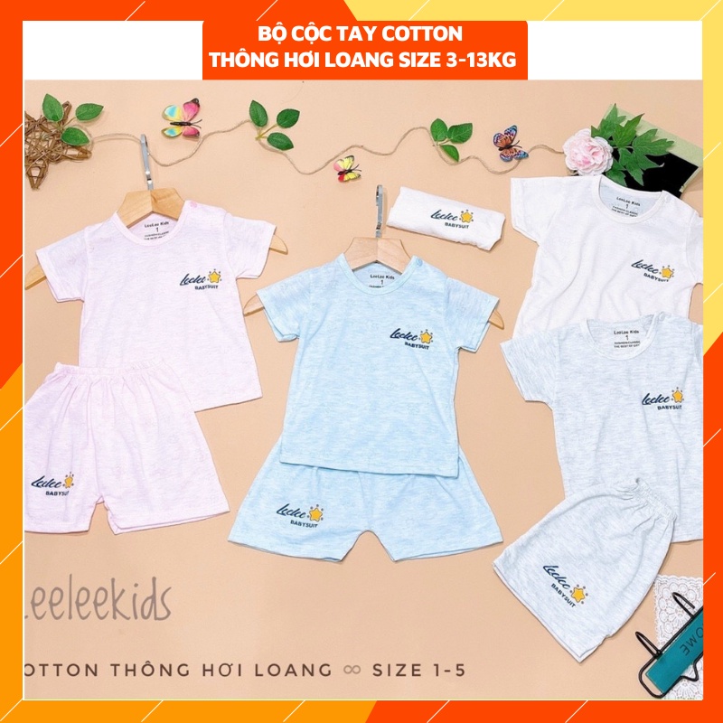 Bộ Quần áo Cộc tay thông hơi baby suit cho bé trai/ bé gái