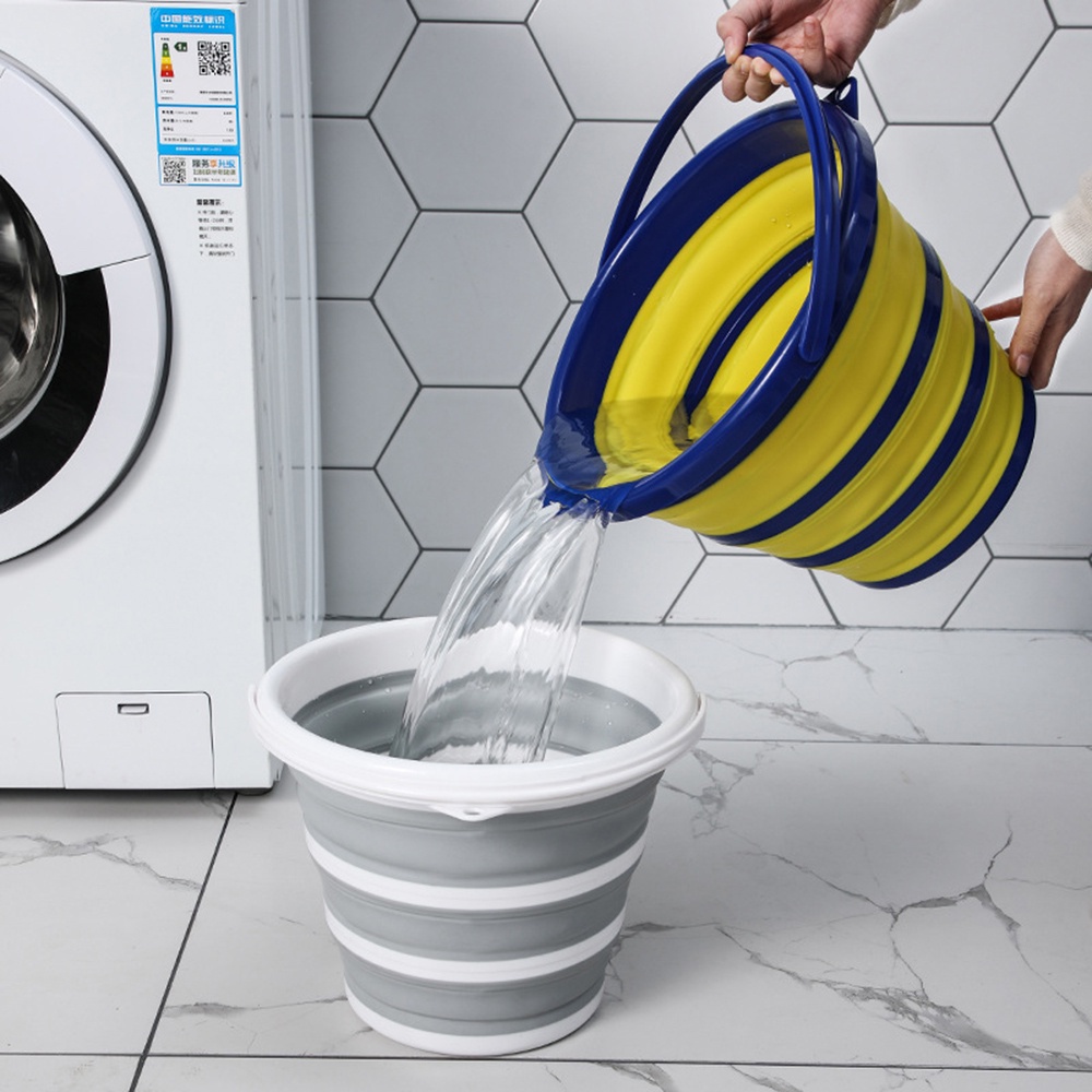 Xô Đựng Nước Bằng Silicone 10L Có Thể Gấp Gọn Tiện Dụng