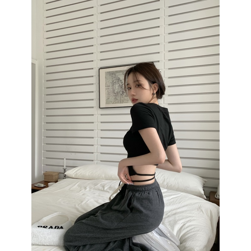 Cocory vn Áo Croptop Ngắn Tay In Chữ Phong Cách Retro Thời Trang Mùa Hè Quyến Rũ Cho Nữ