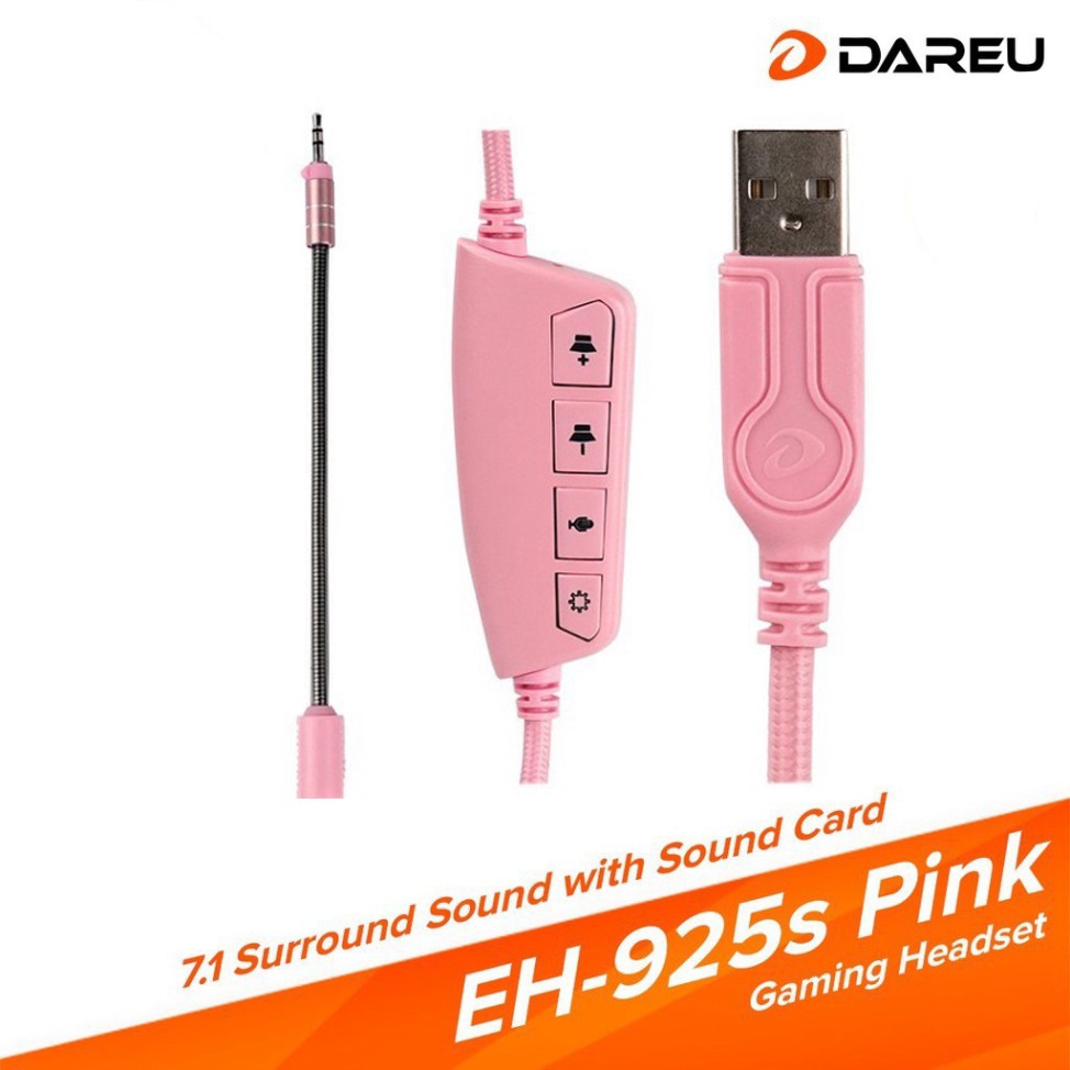 Tai nghe Gaming, chơi game có dây DAREU EH925S QUEEN RGB  - Giả lập 7.1