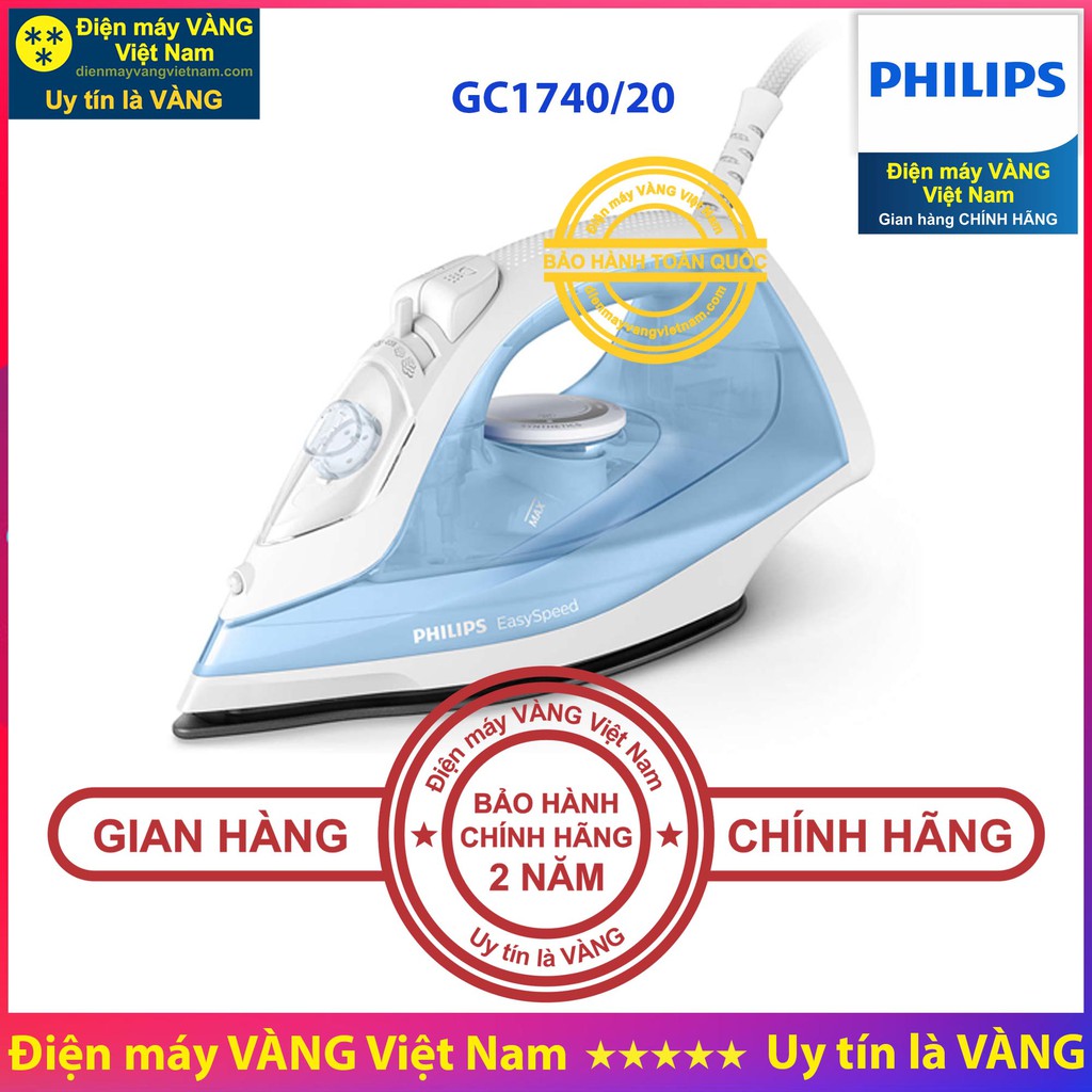 Bàn là hơi nước Philips STH3010 STH3020 GC1426 GC1740 GC1756 GC2676 GC2992 GC2997 DST3030 DST3040 (Hàng chính hãng)