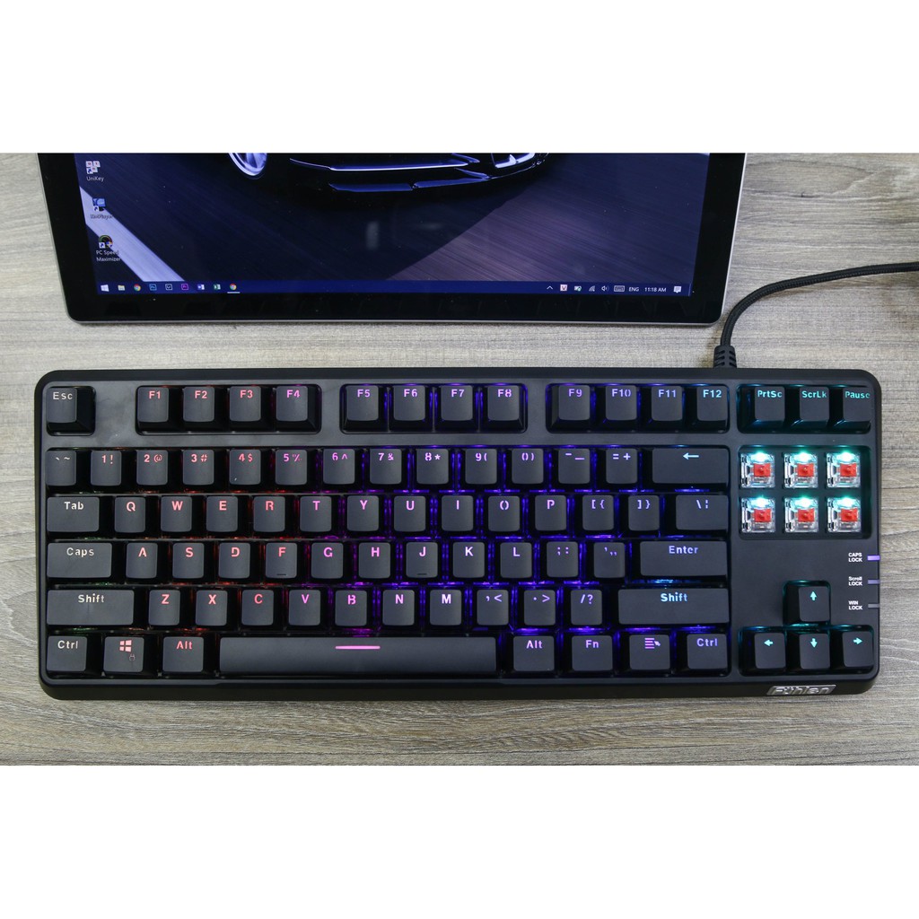 [Mã 2404EL10K giảm 10K đơn 20K] Bàn phím cơ Fuhlen M87s RGB - Hàng chính hãng