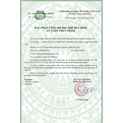 Viên uống tinh dầu tỏi Odorless Garlic Extract 1000mg Puritan’s Pride 250 viên nang mềm