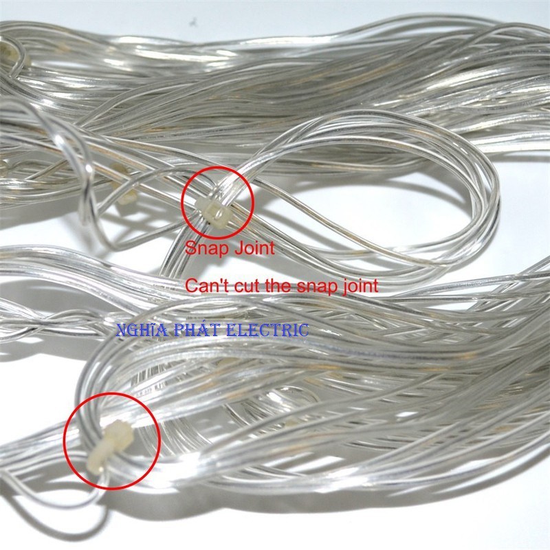 BỘ DÂY ĐÈN LED CHÓP 12 BANH 138 LED - DÂY DÀI 3 MÉT - MÀU VÀNG NẮNG