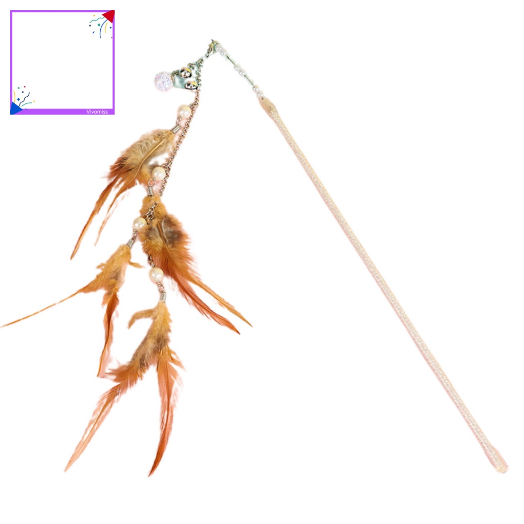 Gậy Trêu Mèo Đính Lông Vũ Chống Cào Tiện Dụng