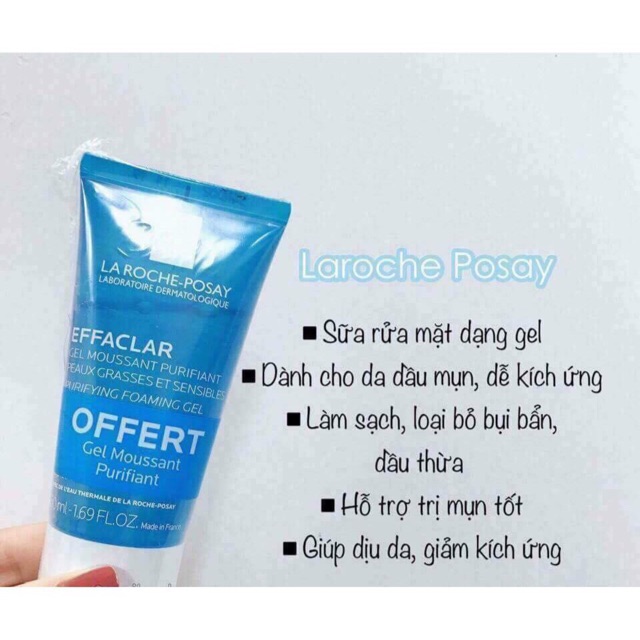 Gel Rửa Mặt Da Dầu Effaclar Laroche Posay 50ml ( Giá Gốc 175.000) | BigBuy360 - bigbuy360.vn
