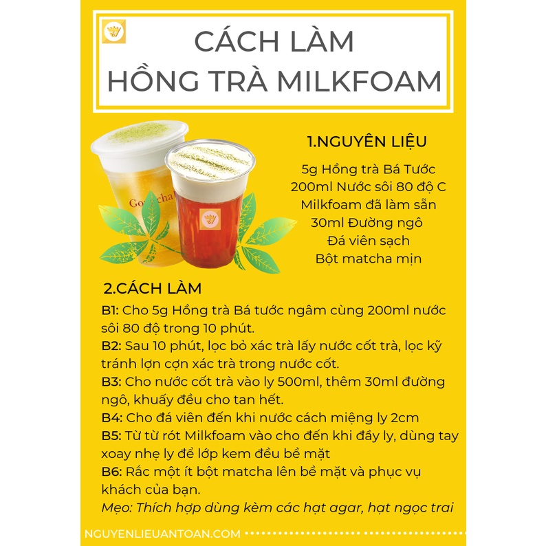 Hồng Trà Bá Tước WECHA, Earl Grey Tea Pha Trà Sữa, Trà tắc, Trà Đào, Trà Trái Cây