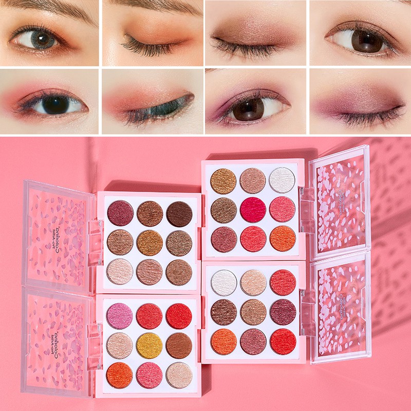 (Hàng Mới Về) Bảng Phấn Mắt 9 Màu Lì Lấp Lánh Trang Điểm Đa Năng | BigBuy360 - bigbuy360.vn