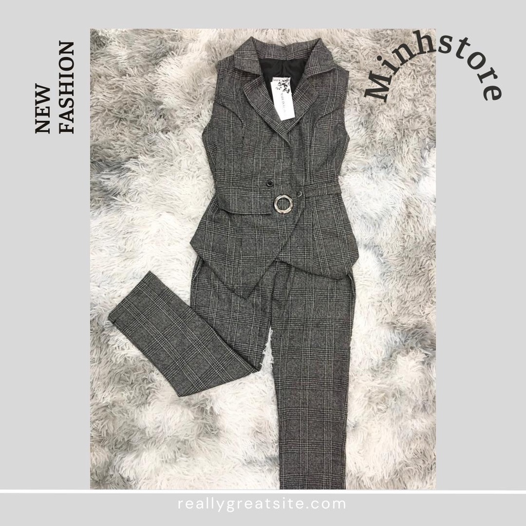 Vest Ghi Xám Hàng Thiết Kế Loại 1