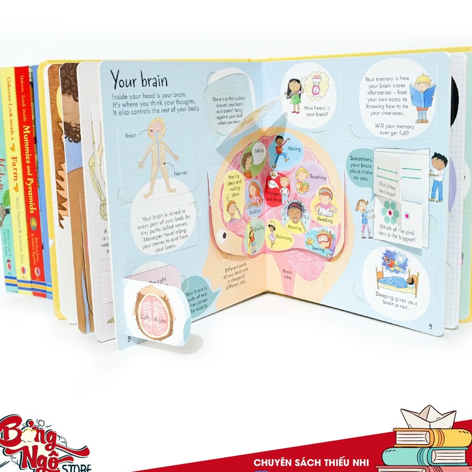 Sách lật mở Usborne Look Inside Your Body tìm hiểu cơ thể con người