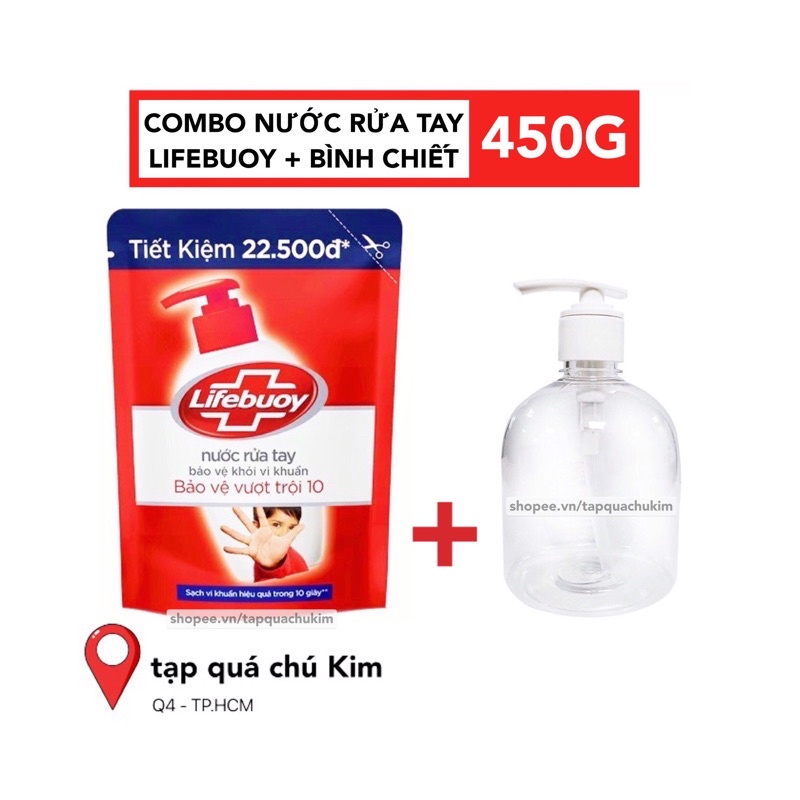 Túi 450G Nước rửa tay LIFEBUOY ( lifeboy / lifebouy ) xà bông diệt khuẩn