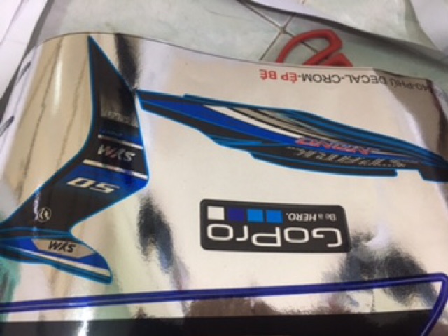 Tem rời Galaxy crom Xanh bạc  -1