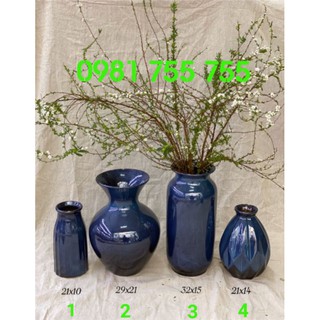 Lọ Hoa Sứ - Men Hoả Biến Đá - Gốm Sứ Bát Tràng - Bình Hoa Trang Trí - Decor Nội Thất