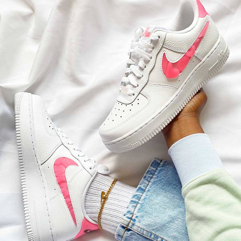 Nike AF1 Chính Hãng FREESHIP Giày Air Force 1 Valentine Love For All - Giày Thể Thao Nữ Auth - Simple Sneaker