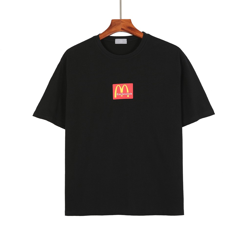 Travis Scott x McDonald McDonald's joint short-sleeved beauty tide high street FOG loose trend short-sleeved T-shirt