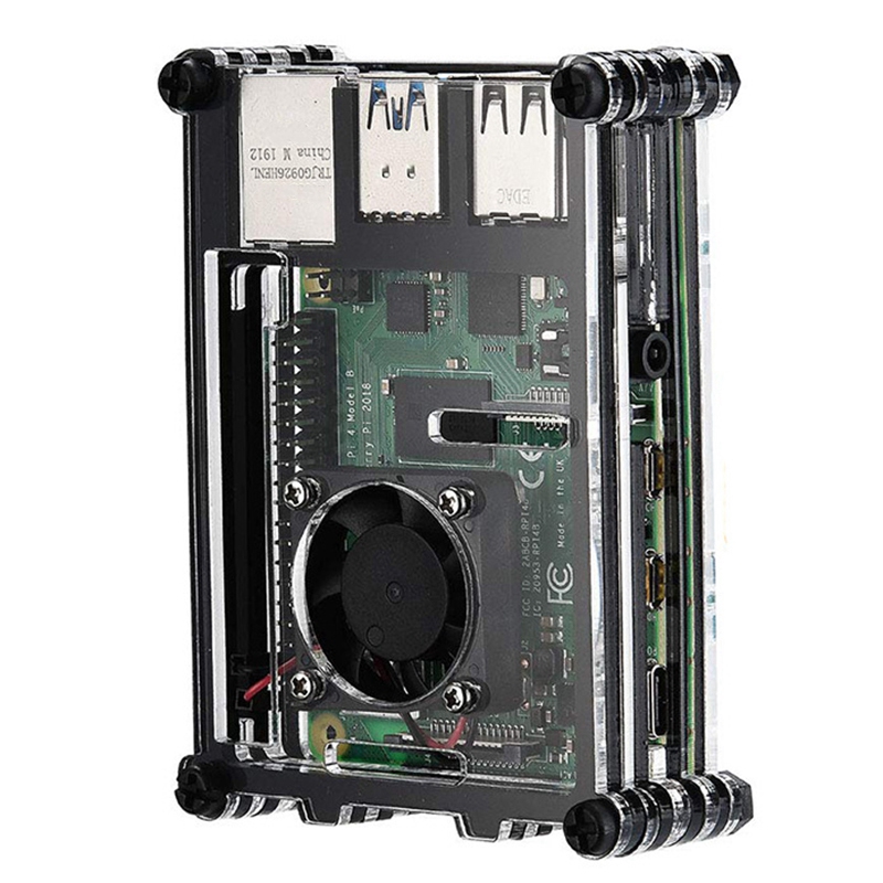 Vỏ Acrylic Trong Suốt Cho Raspberry Pi 4 Model B