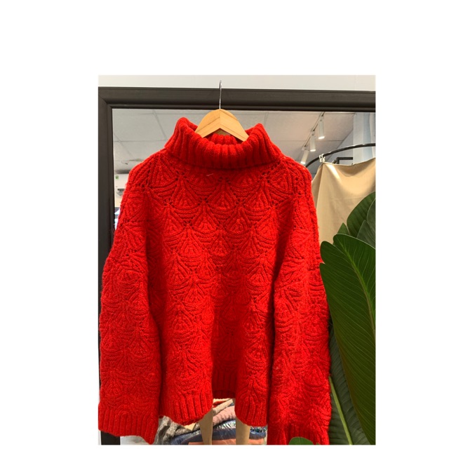 Áo len đỏ hàn(chỉ bán live) 148k