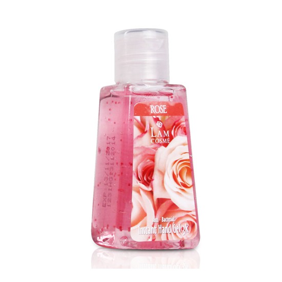 Hộp 4 Chai Gel Rửa Tay Khô 3K Lamcosmé (60ml)-Sweet + Straw + Rose + Mint