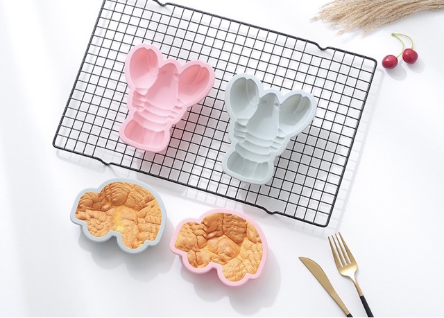 Khuôn nướng bánh silicon hình tôm hùm, oto, chim cánh cụt