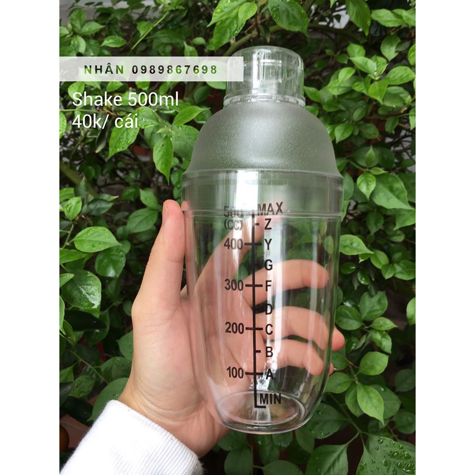 Bình shake 500ml vạch đen