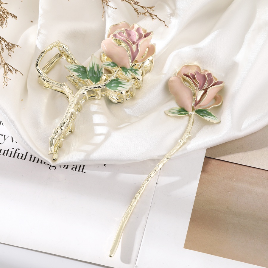 Trâm Cài Tóc Hình Hoa Bằng Kim Loại Đính Ngọc Trai Thanh Lịch Cho Nữ