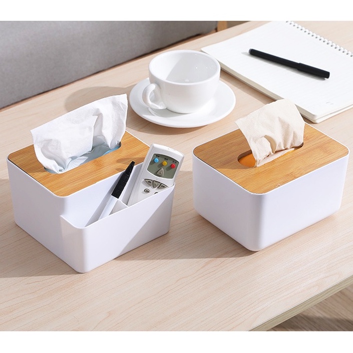 Hộp khăn giấy, khay đựng giấy ăn, hộp đựng giấy để bàn Living C