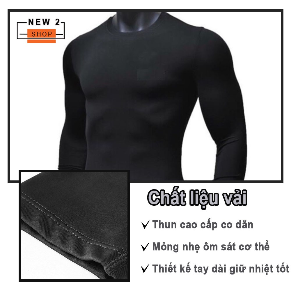 Áo giữ nhiệt nam -Áo thun giữ nhiệt chất liệu mềm mịn ôm sát cơ thể thoải mái vận động dễ dàng New2_Shop | BigBuy360 - bigbuy360.vn