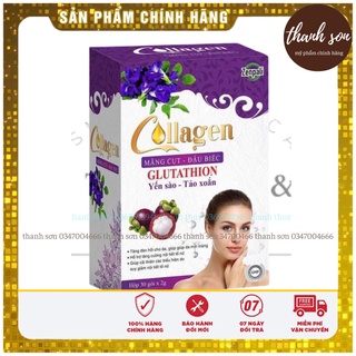 Collagen Măng cụt Đậu biếc Zenpali nguyên hộp 30 gói