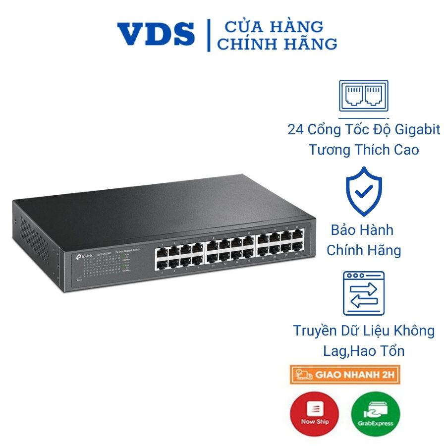 Bộ chia mạng switch TP-Link TL-SG1024D 24 cổng gigabit chia tín hiệu mạng RJ45 10/100/1000Mbps VDS SHOP