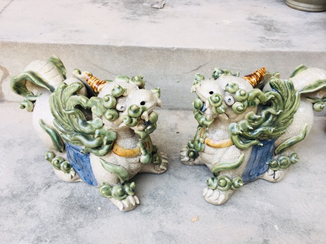 Cặp Tỳ Hưu Gốm Sứ Phong Thủy Tài lộc Chiêu tài