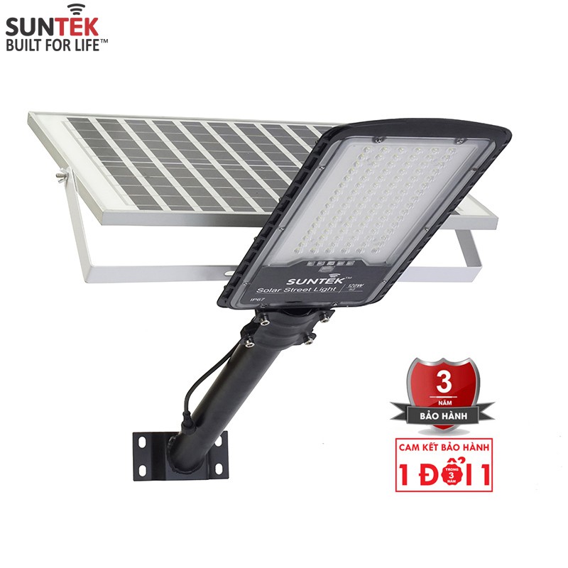 Đèn Đường Năng Lượng Mặt Trời SUNTEK LED Solar Street Light S2 120W - Hàng Chính Hãng - Bảo hành 3 năm 1 đổi 1