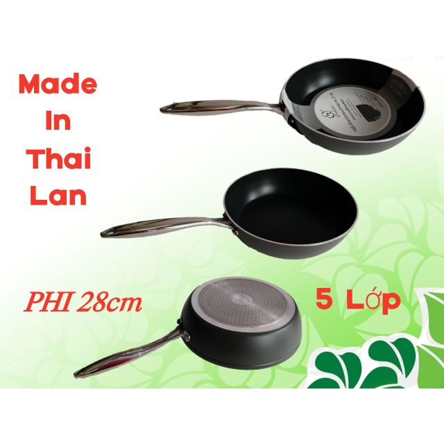 Chảo Từ Cao Cấp 5 Lớp Nhập Khẩu Thái Lan O2KIN PHI28