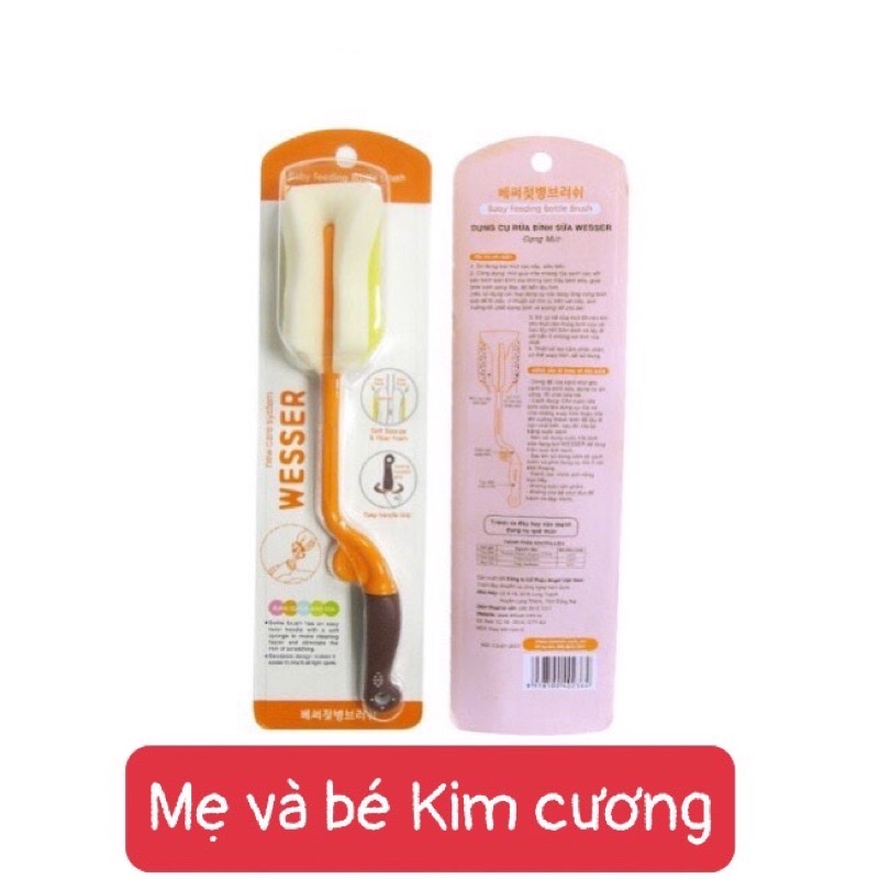 Cọ rửa bình sữa 1 đầu mút wesser ( Chính Hãng)